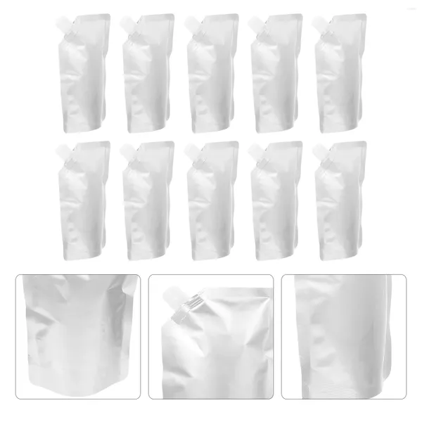 Sortez des conteneurs Clear Sachets Kids Water Bottes Sacs de smoothie réutilisables pour les boissons 10pcs