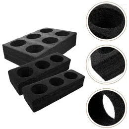 Sortez des contenants porte-boisser perle coton commercial cola tasse de café 3 pcs (porte-trèmes à trois trous noirs 1 porte-six-trous) plateau extérieur