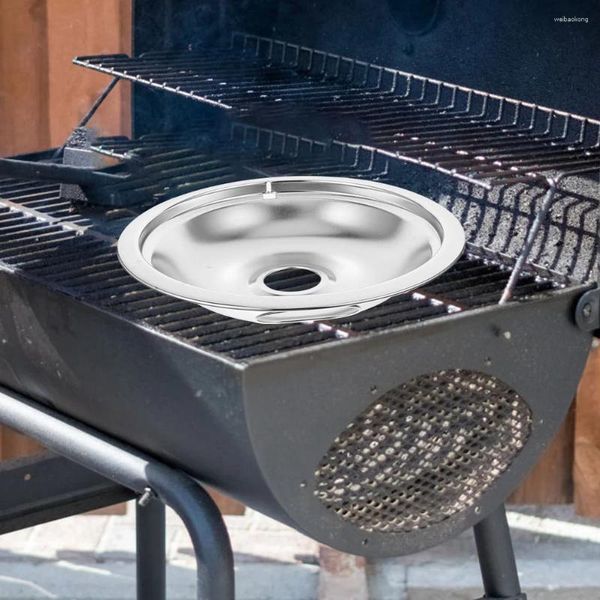 Tiens à emporter des conteneurs plateau goutte à goutte à poêle électrique barbecue grill gadgets gadgets chromés à gaz en métal.