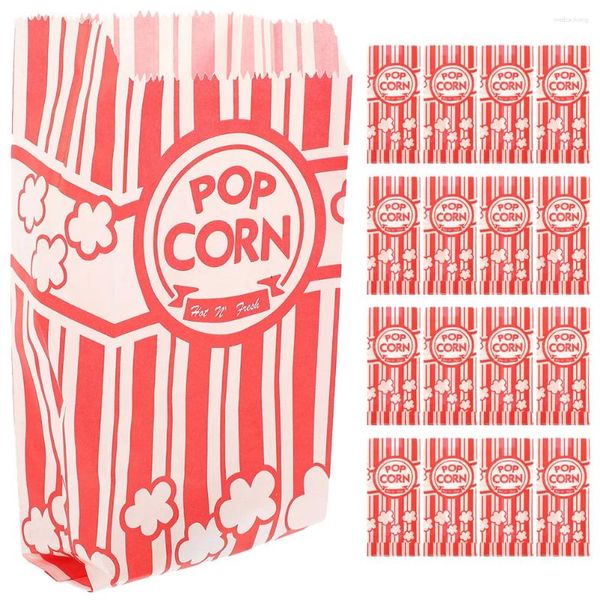 Conteneurs à emporter résistants à la graisse, porte-pop-corn, sac d'emballage, sacs cadeaux, décorations de soirée cinéma en vrac