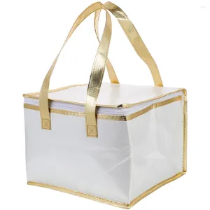 Conteneurs à emporter Sac de livraison de repas isolé Stockage du déjeuner d'épicerie Transport des aliments Fourre-tout Sac à dos Organisateur Pique-nique Gâteau réutilisable Portable