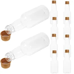 Saque los contenedores Little Spirit Bottle Transparent Juice Clear Plastic Bottles