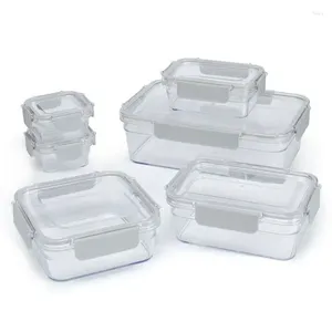 Tirez les conteneurs Pièces Tritan Treping Food Storage Container Set Plastic Sushi pour W