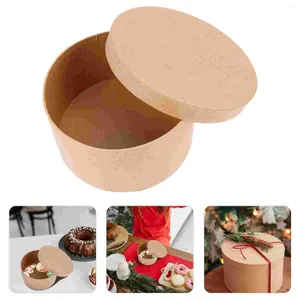Boîte à gâteaux ronde multifonctionnelle, conteneurs à emporter, boîte de boulangerie, boîtes à desserts, porte-bonbons en papier vélin, tasse sucrée