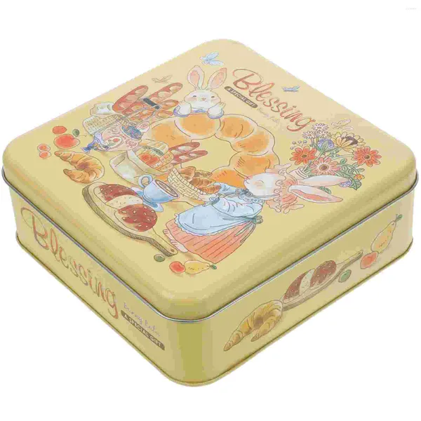 Saque contenedores Caja de hojalata latas de galletas Patrón de flores Jares de hojalata Decoración retro Cienal decorativa de enlatado de hierro