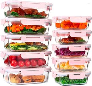 Schakel containers uit umeied 10-pack glas opslagset voor food opslag set maaltijd prep luchtdichte lunch magnetron