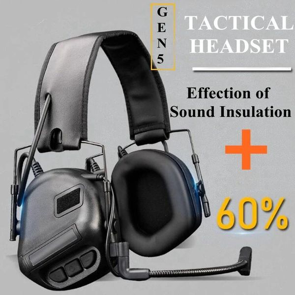 Talkie Gen5 casque tactique chasse Wargame casque pour Radio militaire talkie-walkie sans fonction d'annulation du bruit