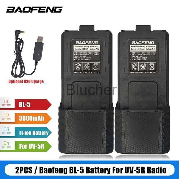 Talkie walkie talkie baofeng uv5ra batterie pour pofung uv5r uv5re dm5r plus bff8 rt5r rt5 walkie talkie bl5 batterie 3800 compatible usb 12