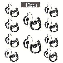 Talkies 10 pcs/pack, écouteur walkie micro 2 broches casque à Tube acoustique Compatible avec UV-5R Baofeng 888S Radio bidirectionnelle