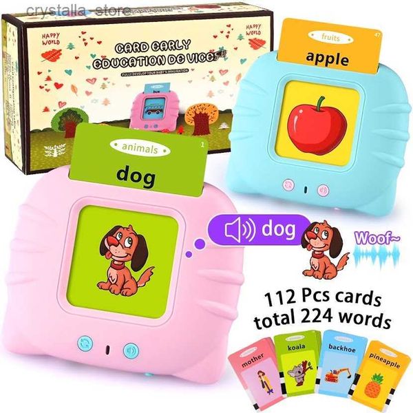 Parler Flash Cartes Bébé Alphabets Apprentissage Jouets Éducatifs Machine De Lecture avec 224 Mots Préscolaire Jouets D'apprentissage Interactif L230518