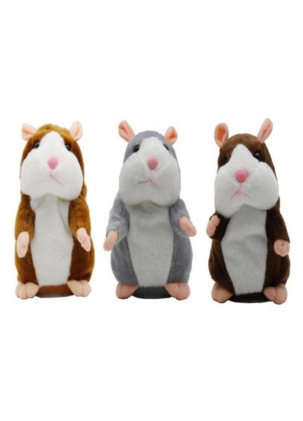 Talking Hamster Falante Mouse Pet Plux Toy mignon Talking Talking Sound Record éducatif Poupée en peluche Gifts d'anniversaire8198044