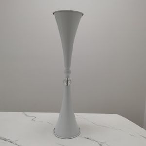 Grand support de fleurs blanc de 60 à 100 cm, pour décoration de table de mariage, socle blanc pour décoration d'allée de mariage