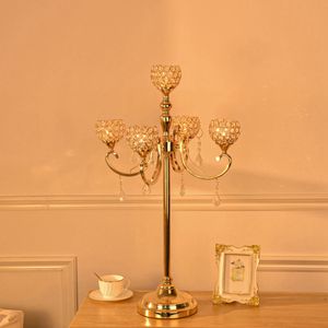Lange kaarsenhouder voor het wieden van middelpunt metalen tafel kandelabra thuis bloemen vaas stand kandelaar voor evenementen decor Imake271