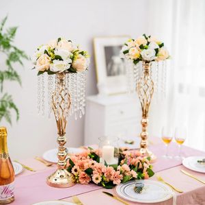 Grande bougie en cristal, porte-fleurs, pièce maîtresse, bougeoir, fleurs de route, pour mariage, table à manger, décor de fête