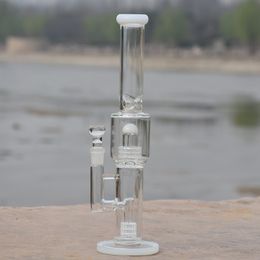 Grand verre droit tuyau d'eau de 14,9 pouces Narguilé en verre épais Bong Oil Rig Shisha Oil Burner Dab Rig pour fumeurs Pipes