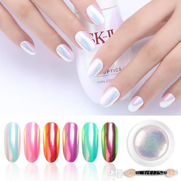 Tamax Chrome perle coquille poudre Nail Art paillettes Pigment poudre brillant longue durée manucure ongles pointe décoration Gel vernis poussière