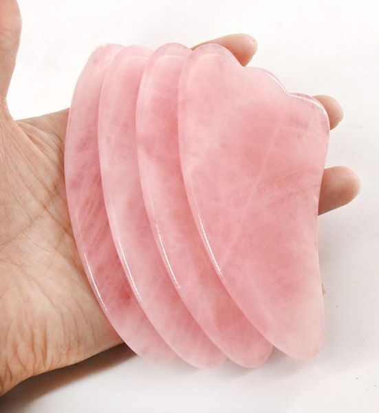 TAMAX JD015 ROSE Quartz Rose Jade Guasha Board Natural Stone Scraper Chinese Gua Sha Pad2951002