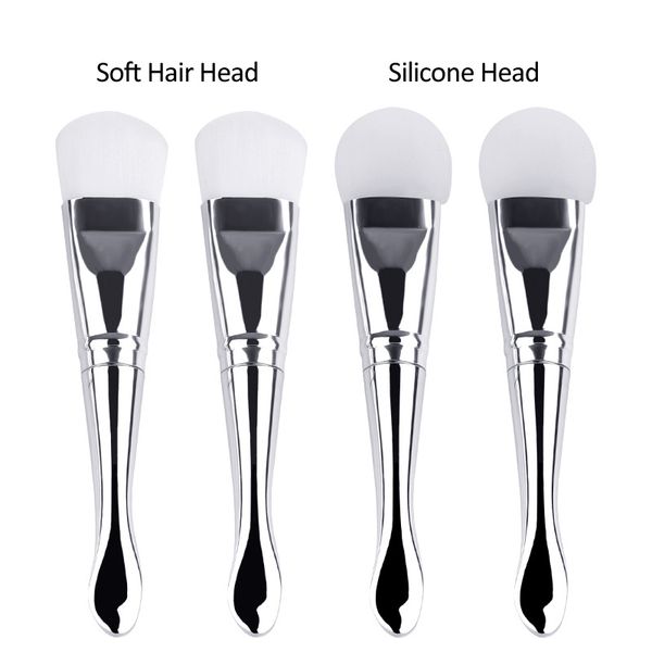 tamax SM005 Nouvelle Arrivée en silicone inoxydable DIY Masque Visage Boue Mélange brosse à cheveux doux Fond de teint Maquillage Brosses avec cuillère