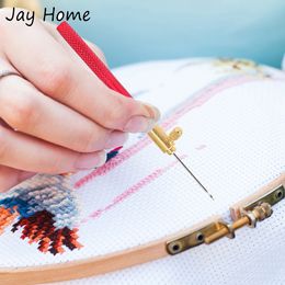 Tambour Crochet Crochet avec 3 aiguilles ensemble broderie Perles d'aiguille outils de couture