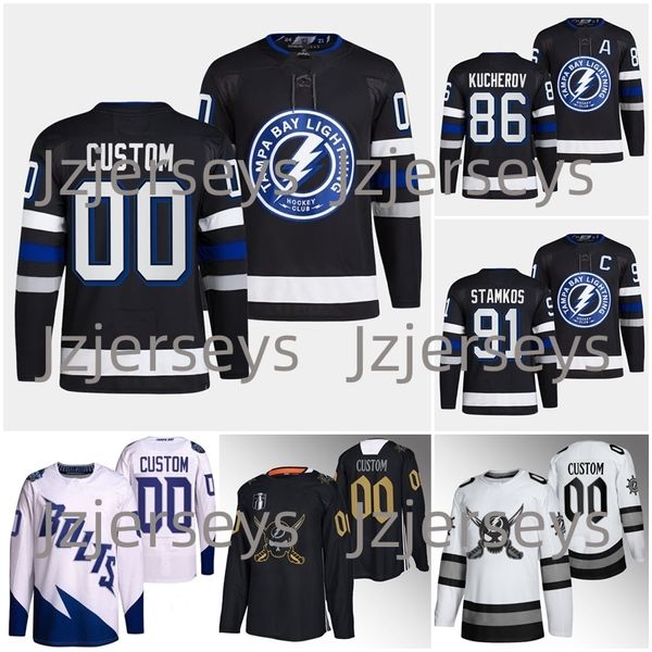 Tampa Bay 86 Nikita Kucherov Lightning 2023-24 Maillot noir alternatif Anthony Cirelli Steven Stamkos Michael Eyssimont Jeannot Haydn Fleury Primegreen Authentique