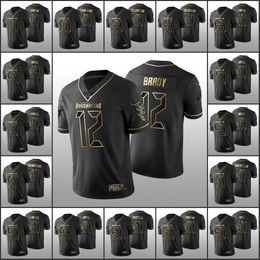 Tampa''Bay''Buccaneers''Men 13 Mike Evans 45 Devin White 12 Tom Brady Custom Mujeres Jóvenes Jersey negro Edición dorada