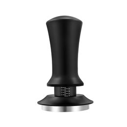 Tampers 515358 mm Coffee Sabotering Verstelbare diepte met schaal 30 pond espresso veren gekalibreerde roestvrijstalen vlakke basis 230324