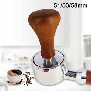 Tampers 51mm53mm58mm Espresso Coffee Tamper Manche en bois Poudre Marteau Espresso Tamper Coffee Distributor Tampers for Coffee Coffeeware 230712
