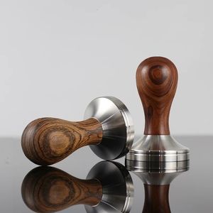 Tampers Café Tamper En Bois Espresso Poudre Marteau 51mm53mm5753mm58mmmm Acier Inoxydable Barista Outil Café Accessoire Bois Massif 230628