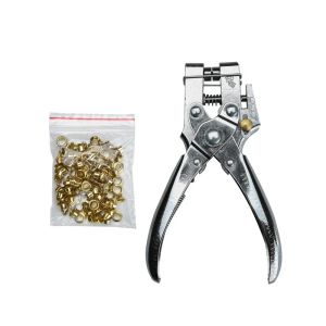 Tang 5mm oogjes installatie gereedschap hefboomtang metalen stomatale klinknagel lederen riem perforator tang horlogeband riem Leathercraft