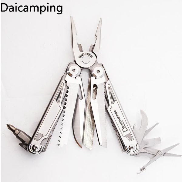 Tang Daicamping DL12 décapant extérieur équipement de Camping multi-pinces multifonctionnel 7CR17MOV couteau pliant outils pince multi-outils