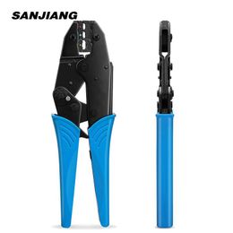 Tang HS30J Wire Crimper Tool Ratcheting Insulated Butt Spade Fork Ring Wire Terminals Connectors Crimping Plier for AWG2010