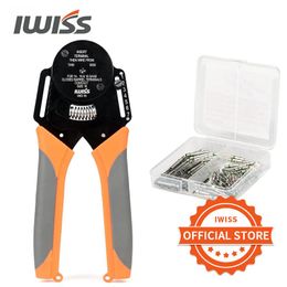 Tang Iwiss Solid Barrel Stripping Plier for Taille 16 Gage 14 16 18 W / 30 Pairs DT Solid Contacts Mini Hand à cliquet