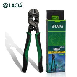 Tang LAOA – coupe-boulon de 8 pouces, ciseaux à nez rond en acier CrMo avec traitement de revêtement noir, coupe-fil, coupe maximale de 5.2MM