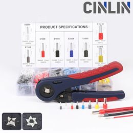 Tangs tubulaires Terminaux d'empilement outils 10s 0,08 mm10 mm 257AWG 66 0,086 mm 2510AWG CRIMPING PLIER COMPER Set Hand