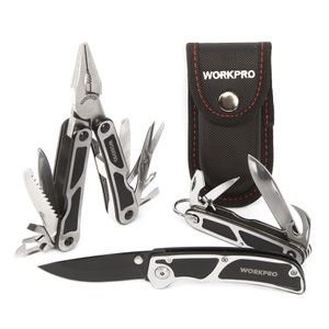 Kits de herramientas de supervivencia Tang WORKPRO, multialicates, cuchillo multifunción, cuchillo táctico, multiherramientas para acampar