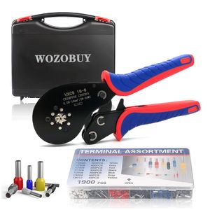 Tang WOZOBUY VXC9 166 Pince à sertir virole Kit d'outils de sertissage avec bornes ou pince à dénuder à main avec poignée ergonomique