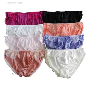 Tanga Sexy Yavorrs 8 pièces femmes 100% Pure soie de mûrier culottes slips doux sous-vêtements en dentelle taille S M L Xl R01Y