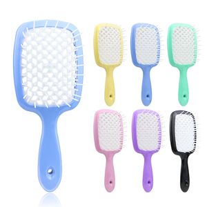 Brosse à cheveux emmêlée Salon outils de coiffure grande plaque peignes Massage peigne à cheveux brosses à cheveux filles queue de cheval peigne couleur bonbon