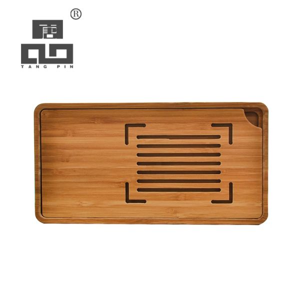 Tangpin Rectangle Bamboo Trays Trays Natural Bamboo Tea Board Kung Fu Thé à thé accessoires