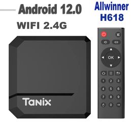 Tanix TX2 Android 12 TV Box Allwinner H618 8K 2.4G Wifi RAM 2GB ROM 16G lecteur multimédia mondial décodeur récepteur PK HAKO PRO X96