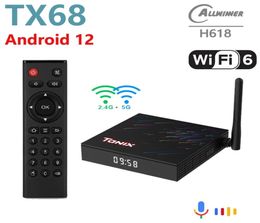 TANIX TX68 SMART Android 120 TV Box Allwinner H618 4G 64G Dual Band WiFi6 6K 4K Media Player AV1 Set Top Box PK T95Z Plus7899079