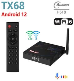 Tanix TX68 Smart Android 120 TV Box Allwinner H618 4G 64G Dual Band WiFi6 6K 4K Media Player AV1 Set Top Box PK T95Z Plus7420917