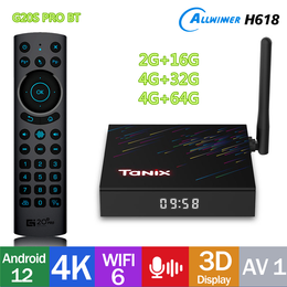 Tanix TX68 TV Box Android 12 Allwinner H618 WiFi6 2G 16G TVBOX 4G 32G 64G 3D BT AV1 2.4G 5G Wifi 4K HDR lecteur multimédia décodeur