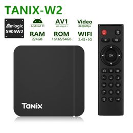 Tanix W2 TV Box Android 11.0 AMLOGIC S905W2 2G16G TVBOX 3D AV1 BT 2.4G 5G WIFI 4K HDR YouTube Media Player Set topbox