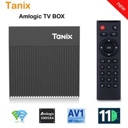 Nieuwe Tanix X4 Android TV Box Amlogic S905X4 Android 11.0 4GB RAM 32 GB/64GB ROM 2.4G5G WIFI 100M LAN SET TOPBOX MEDIA PLAYER