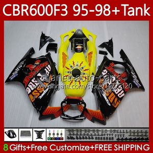 Carrosserie + tank voor HONDA CBR 600 F3 CC 95-98 Body 64NO.42 CBR 600FS 600F3 CBR600 FS CBR600F3 95 96 97 98 CBR600-F3 600CC CBR600FS 1995 1996 1997 1998 Kuiken Heet REPSOL