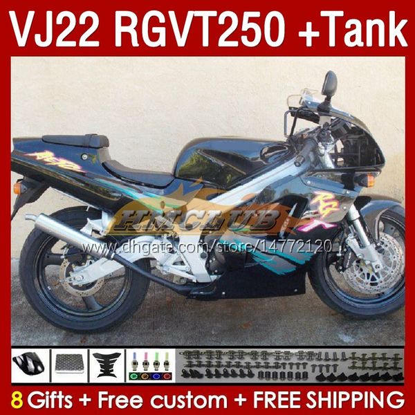 Tank Blue Stock Fairings for Suzuki RGVT250 VJ 22 RGV RGVT 250 CC RGVT-250 160NO.185 RGV250 SAPC VJ22 90 91 92 1993 1995 1996 RGV-250 1990 1991 1992 93 94 95 96 Fares-cares OEM OEM