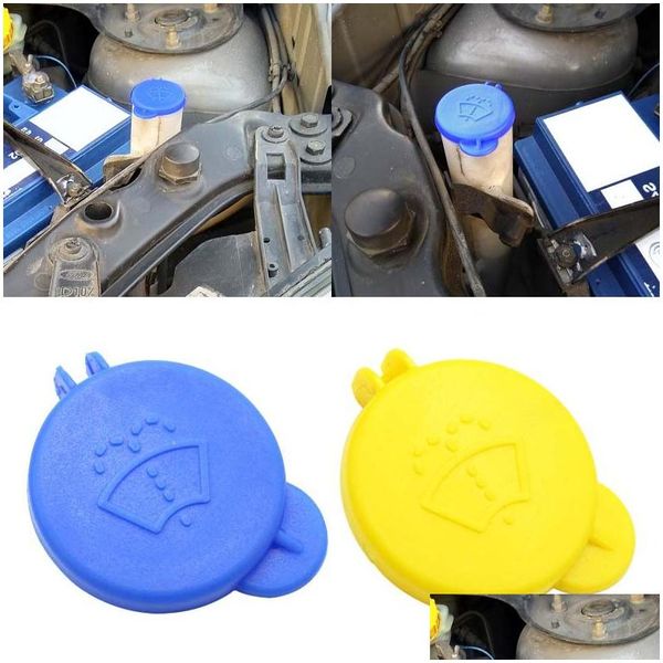 Cubiertas de tanques Coche Ers Limpiaparabrisas Lavadora Depósito de líquido Er Tanques de agua Tapa de botella Tapa 1488251 para Ford Fiesta V Fusion Drop Delive Dhdwg