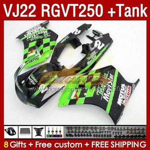 Tank Fairings For SUZUKI RGVT250 RGV-250 SAPC VJ22 160No.28 RGV250 VJ 22 RGVT-250 90 91 92 93 94 95 96 RGVT RGV 250 CC 1990 1991 1992 1993 1994 1995 1996 Fairing Movistar green