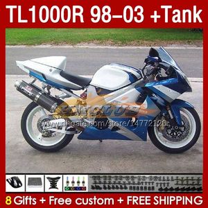Tankbeurs voor Suzuki TL-1000 TL 1000 R 1000R SRAD 1998 1999 2000 2001 2002 2003 Bodywerk 162No.71 TL-1000R TL1000 R 98-03 TL1000R 98 99 00 01 02 03 Fairing Blue Factory
